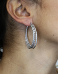 Orecchini Cerchi Ovali - Zigrinati