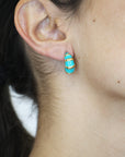 Orecchini Croissant - Turchese