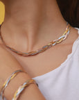 Collana Snake - Intrecciata Tricolor