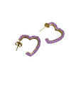 Orecchini Cerchi - Cuori Lilla