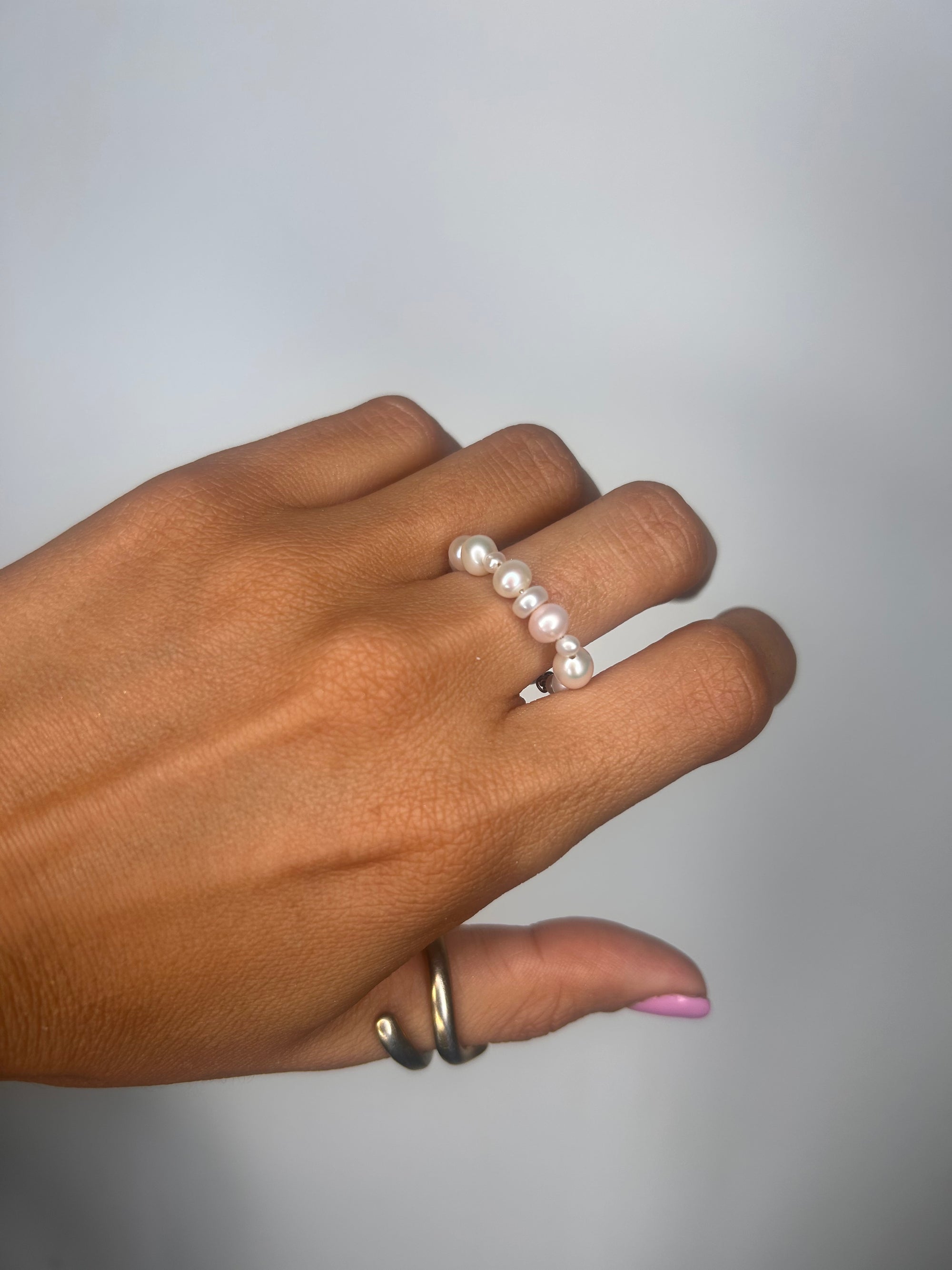 Anello Perle Naturali