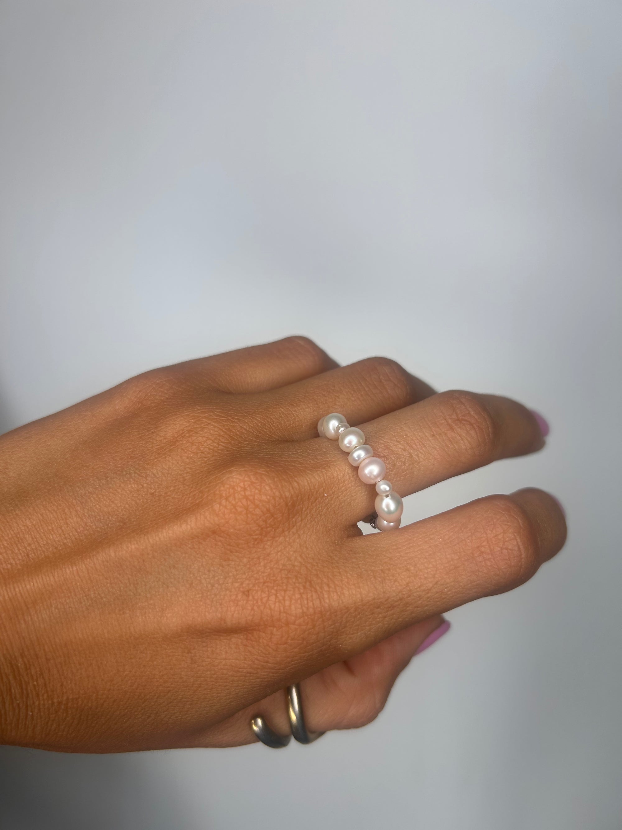 Anello Perle Naturali