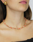 Collana Crystal - Corallo