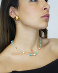 Collana Crystal Perle - Azzurro