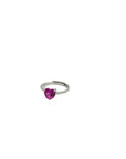 Anello Princess - Solitario Fucsia